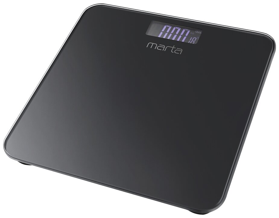 Весы напольные MARTA MT-1684 черный жемчуг LCD диагностические, умные с Bluetooth - фотография № 1