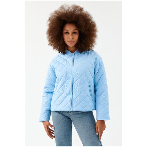 куртка женская befree, цвет: голубой, размер: S