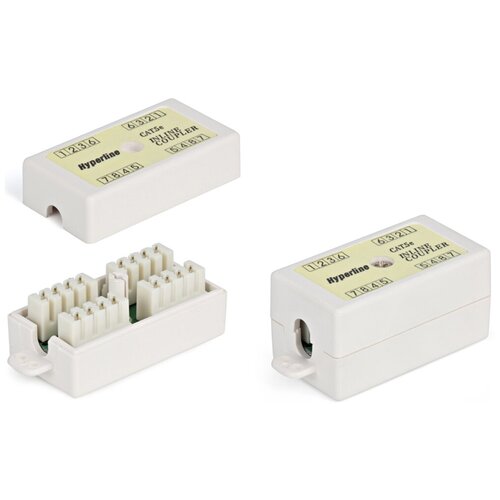 Проходной адаптер Hyperline 110&Krone кат.5е 4 пары CA-IDC-C5e-WH hyperline проходной адаптер coupler dual ca idc c5e wh