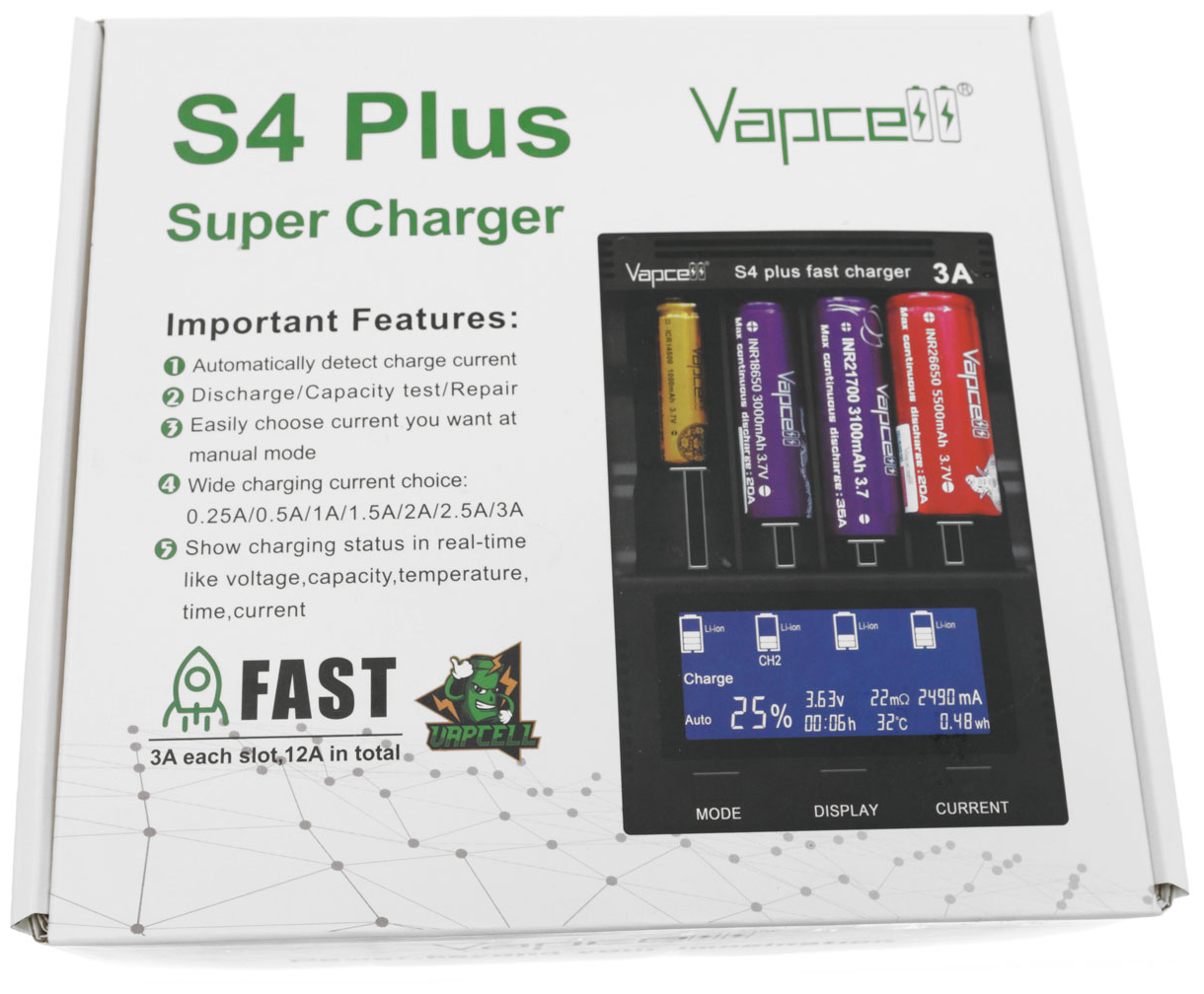 Зарядное устройство Vapcell S4 Plus V3