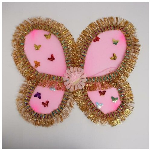 фото Карнавальные крылья "бабочка", цвет розовый сима-ленд