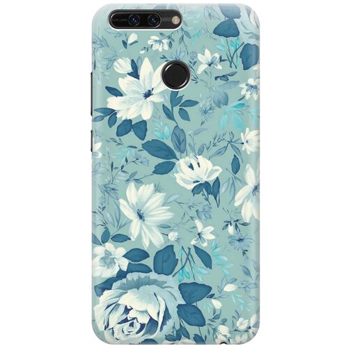 фото Re:pa накладка transparent для honor 8 pro с принтом "цветы на голубом"