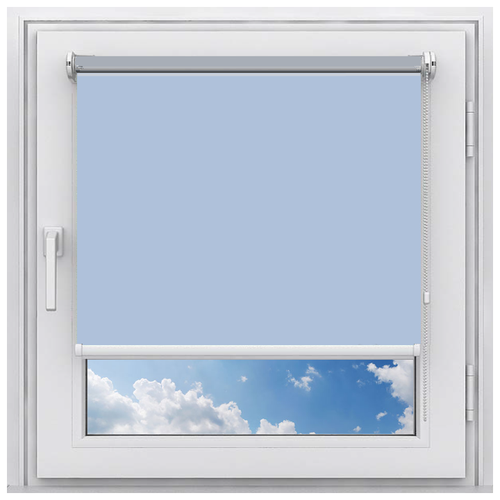 фото Рулонная штора на окно мини эко (голубой, 110, 210) мастер плюс