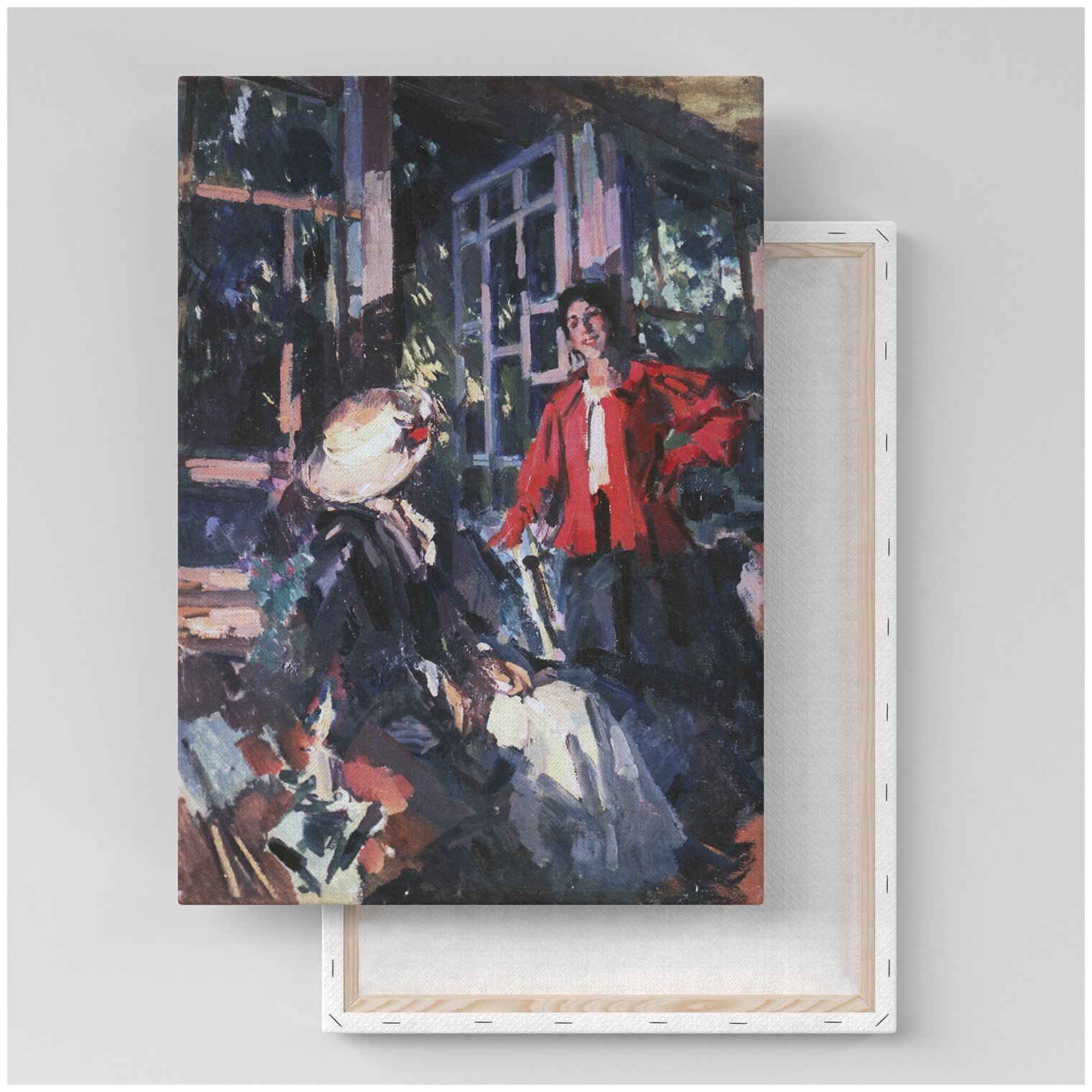 Картина на холсте с подрамником / Korovin Konstantin / Коровин Константин - На окне, 1919