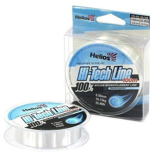 Леска Helios Hi-tech Line Nylon Transparent 0,18mm/100 HS-NG 18/100