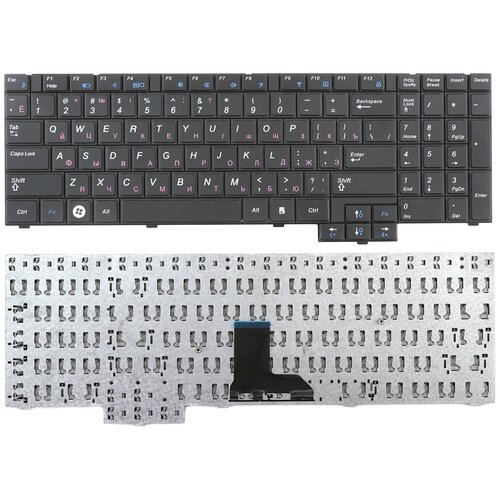 Клавиатура для ноутбука Samsung R525, R528, R530, R620 черная клавиатура для ноутбука samsung r519 r523 r525 r528 r530 r538 r540 p580 series плоский enter черная без рамки 9z n5lsn 00r