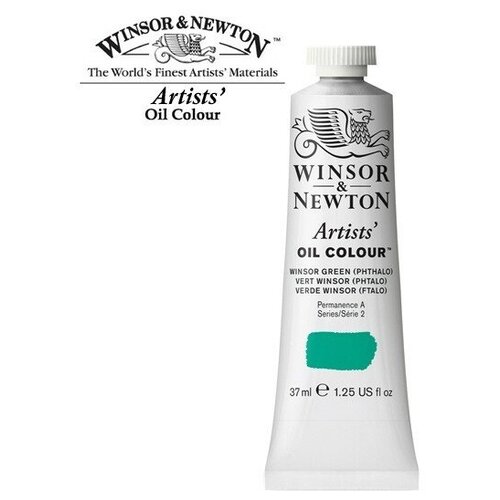 фото Масляные winsor&newton краски масляные winsor&newton artists' 37мл, винзор зеленый (фтал) winsor & newton