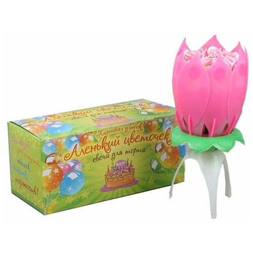 Подарки Музыкальная свеча для торта Лотос без вращения 591₽