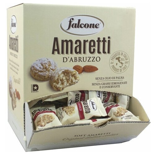 Печенье сдобное FALCONE "Amaretti" мягкое classico Office-box, 1 кг (100 шт по 10 г)