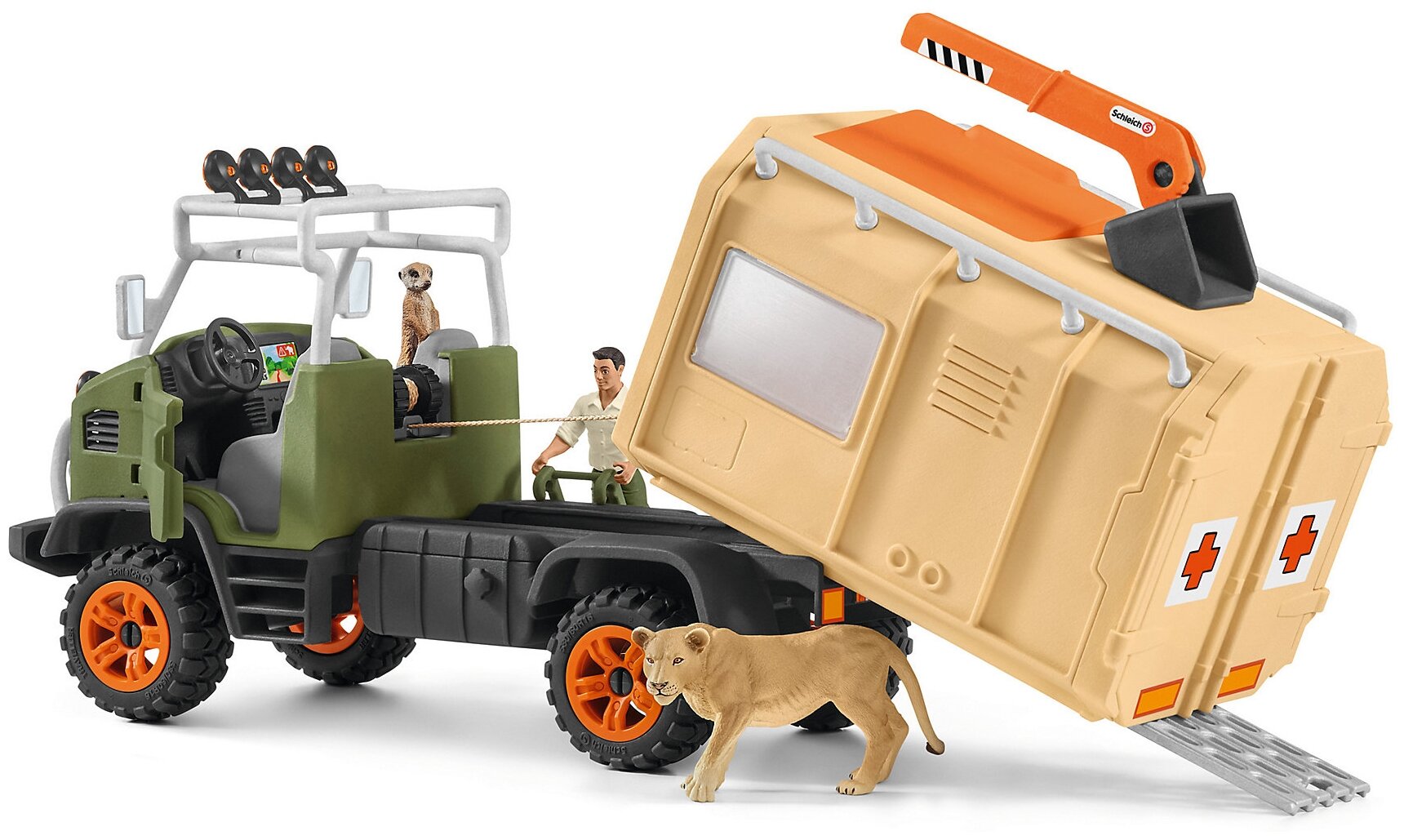 Schleich Игровой набор "Большой ветеринарный спасательный грузовик" - фото №3