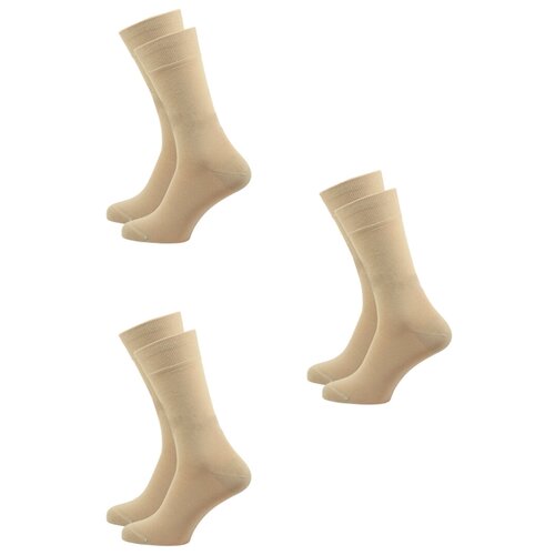 фото Носки lorenzline, 3 пары, размер 37/40, бежевый