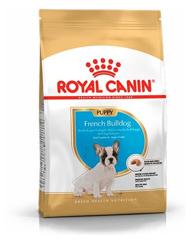 В возрасте до 1 года 3 кг сухой корм роял канин для щенков породы французский бульдог