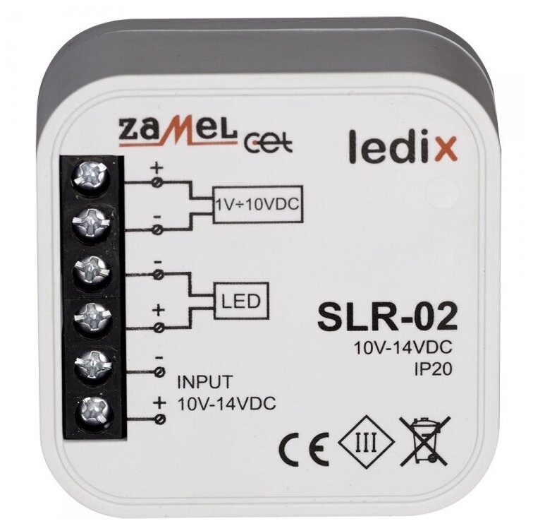 Zamel Контроллер LED для одноцветных светильников 1-10V (диммируемый) в монт. коробку