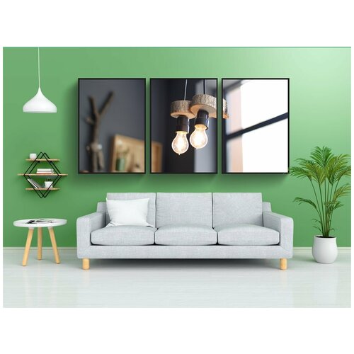 фото Набор модулных постеров для интерьера "огни, светящийся, лампочки" 60x90 см. в тубусе, без рамки lotsprints