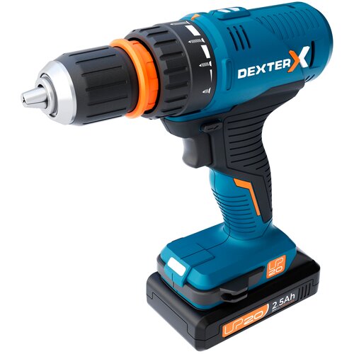Дрель аккумуляторная Dexter 20VSD2-35RCA1A 20 В Li-ion 25 Ач 739000₽