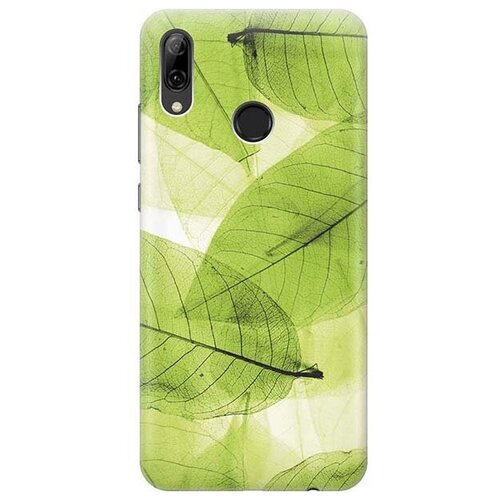фото Ультратонкий силиконовый чехол-накладка для huawei p smart (2019) / honor 10 lite с принтом "зеленые листья" gosso