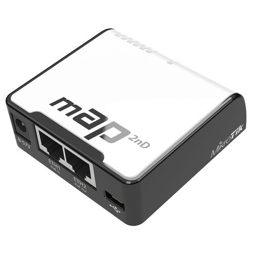 Wi-Fi роутер MikroTik mAP 2nD, белый/черный wi fi роутер mikrotik wap r rbwapr 2nd