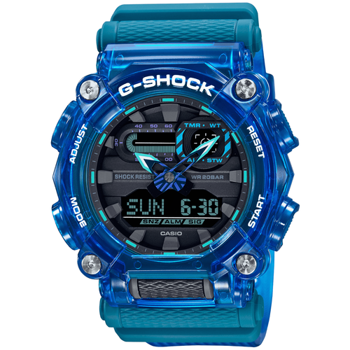 Наручные часы CASIO G-Shock GA-900SKL-2A, синий, бесцветный