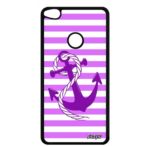 фото Яркий чехол для смартфона // huawei p9 lite 2017 // "якорь" моряк капитан, utaupia, розовый