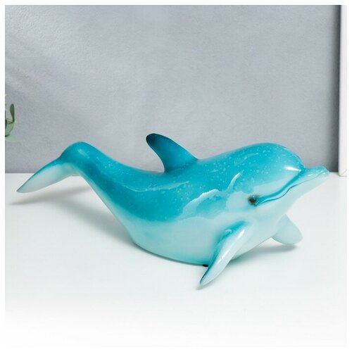 Сувенир полистоун свет "Голубой дельфин" 14х17х42,5 см./В упаковке шт: 1