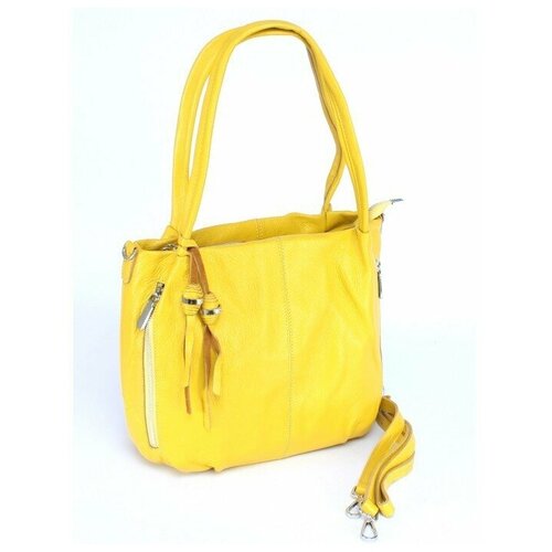 фото Сумка женская натуральная кожа adelia, лимонный аделия