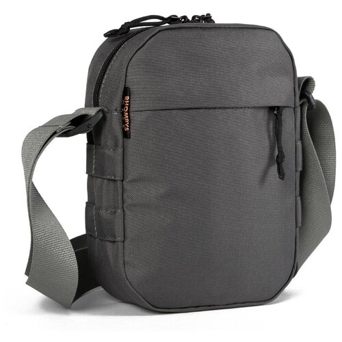 фото Сумка кросс-боди rhombys сумка через плечо «а5» повседневная, текстиль, внутренний карман, серый