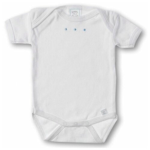 SwaddleDesigns (США) Боди с коротким рукавом для детей 3-6 мес WHIte w/PB Dots