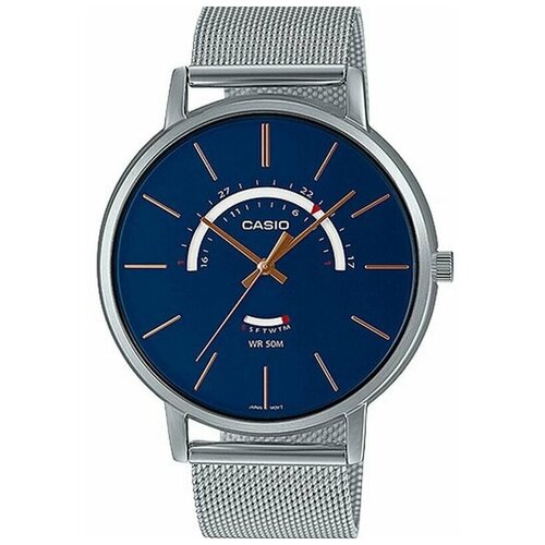 Наручные часы CASIO Collection MTP-B105M-2A, черный, синий
