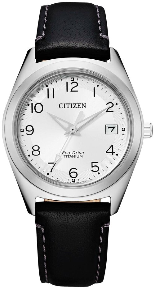 Наручные часы CITIZEN Titanium FE6150-18A, черный, белый