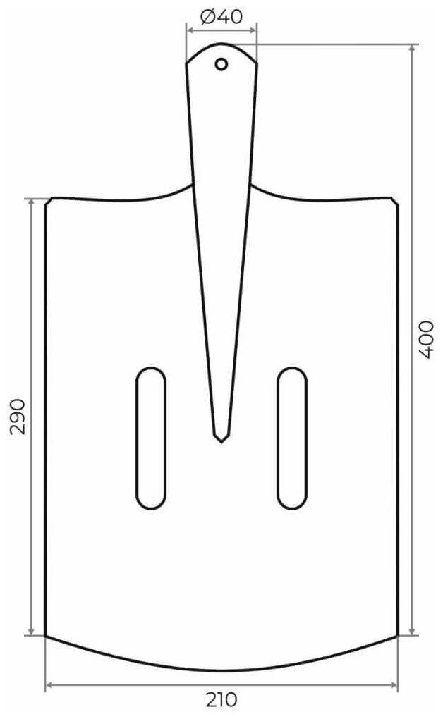 Лопата штыковая из рельсовой стали ЛШП 900±30гр. (S505-1) WillTech - фотография № 3