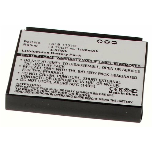 Аккумулятор iBatt iB-U1-F259 1100mAh для Samsung Digimax i7, аккумулятор ibatt ib u1 f445 1900mah для samsung nx1