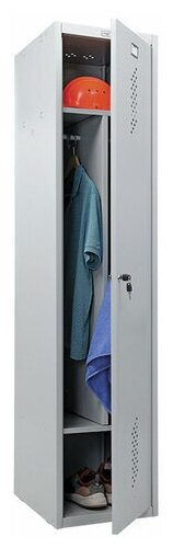 Шкаф металлический для одежды практик "LS-11-40D", 2 отделения, 1830х418х500 мм, 24 кг, разборный