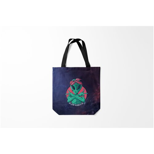 фото Сумка-шоппер / 40х40 см / инопланетяне пришельцы инопланетянин гангста burnettie