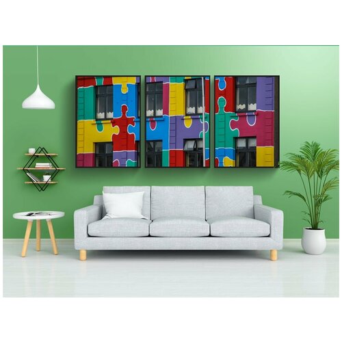 фото Набор модулных постеров для интерьера "бизнес, архитектура, на открытом воздухе" 60x90 см. в тубусе, без рамки lotsprints