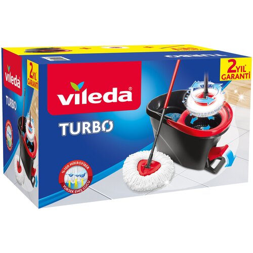 VILEDA Набор для уборки Turbo (швабра + ведро с педальным отжимом)