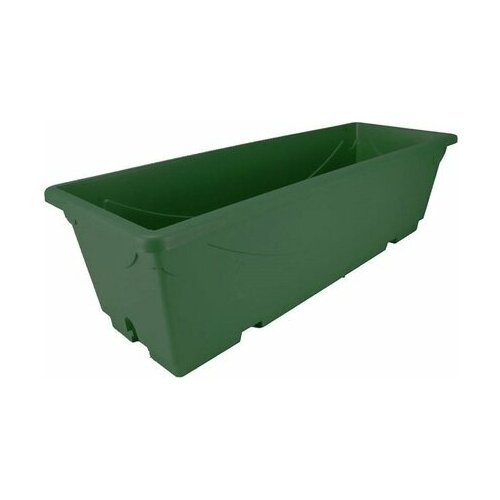 фото Ящик amboise 25x11x10 см 1,8 л пластиковый зеленый с поддоном. нет бренда
