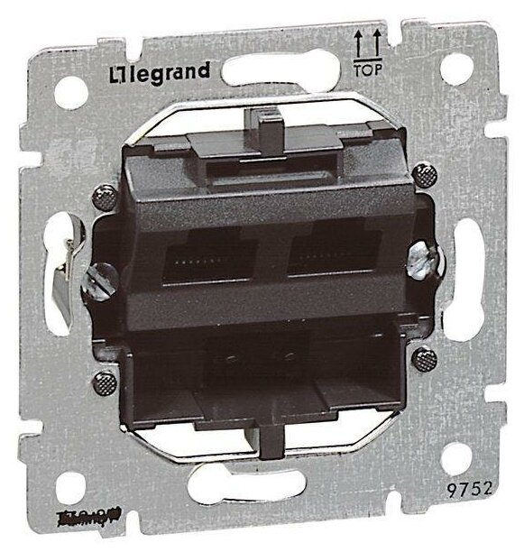 Механизм розетки информ. 2-м СП Galea Life RJ45 CAT.5E UTP на винтах 9конт. Leg, LEGRAND 775762 (1 шт.)