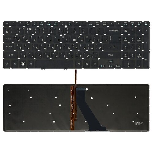 Клавиатура для ноутбука Acer Aspire V5-571G с подсветкой acer v5 571p крышка матрицы a case for touch черная