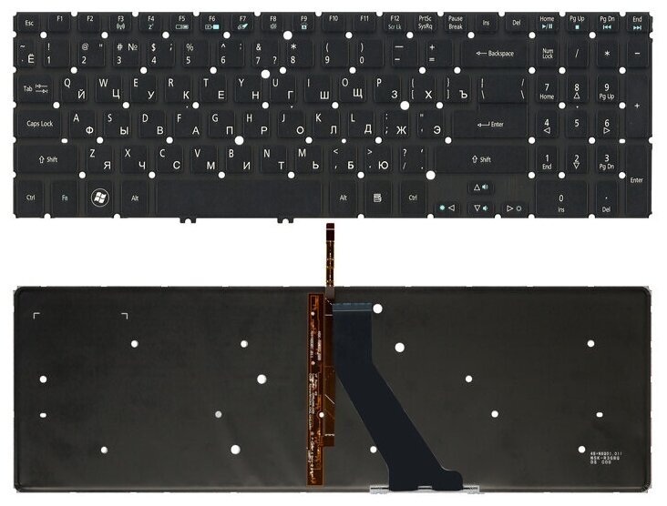 Клавиатура для ноутбука Acer Aspire V5-571G с подсветкой