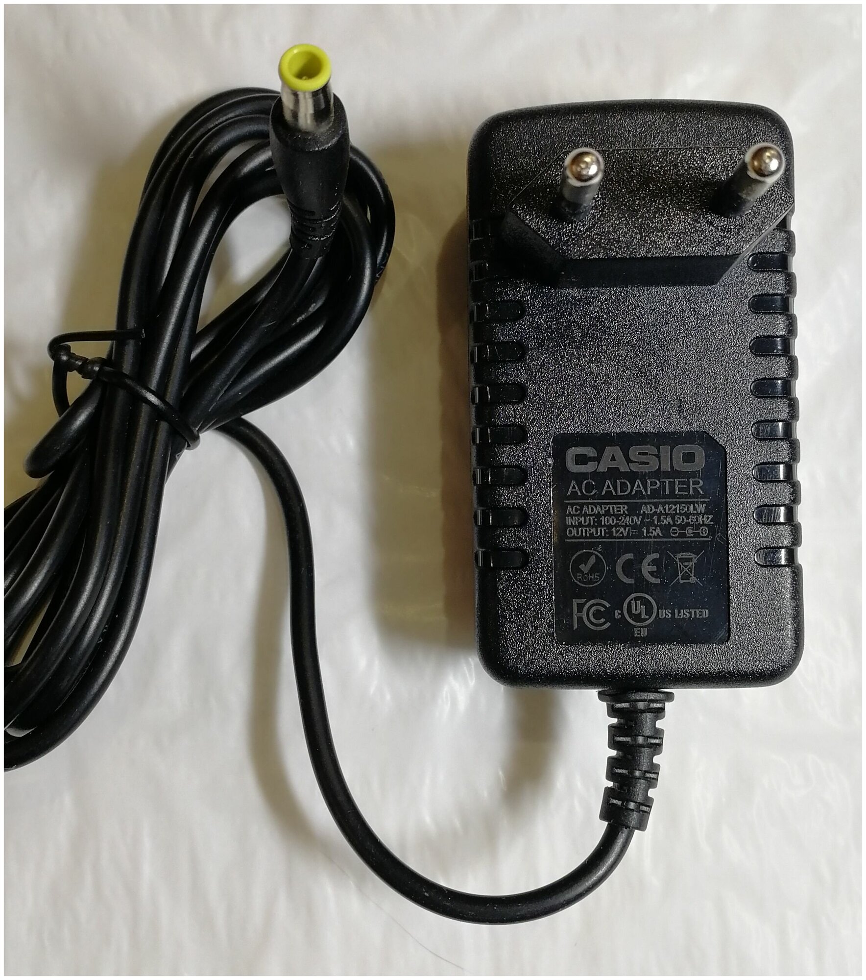 Блок питания для синтезатора и пианино Casio AD-A12150LW 12v 1.5a кабель 1.5m