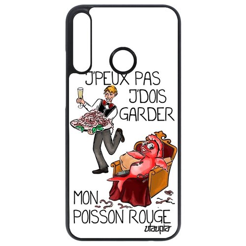 фото Защитный чехол на телефон // huawei p40 lite e // "не могу - у меня красная рыбка!" анекдот юмор, utaupia, белый