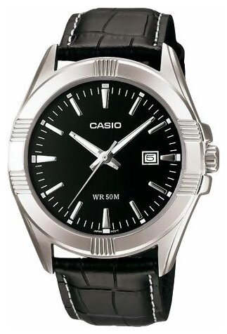 Наручные часы CASIO Collection MTP-1308L-1A, черный, серебряный