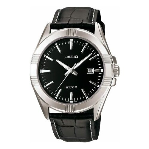 Наручные часы CASIO Collection MTP-1308L-1A, черный, серебряный