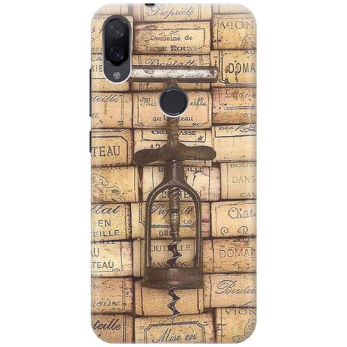 фото Re:pa накладка transparent для xiaomi mi play с принтом "штопор и вино"