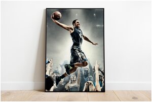 Плакат "Баскетбольный арт" / Формат А3 (30х42 см) / Постер для интерьера (без рамы)
