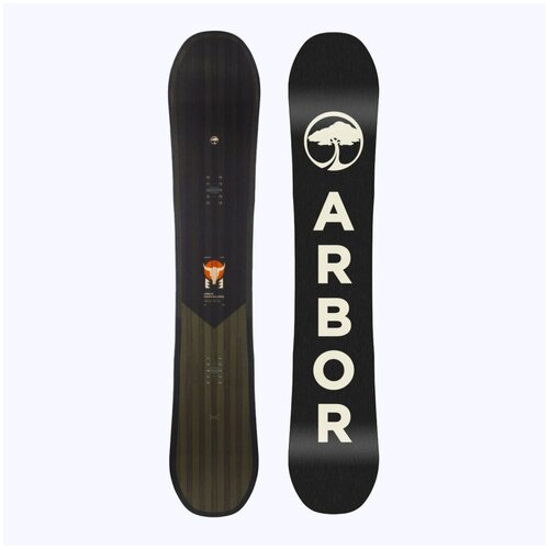 Сноуборд мужской/женский Arbor Foundation 22-23 - 155 - Черный сноуборд мужской женский arbor draft rocker 22 23 155w фиолетовый