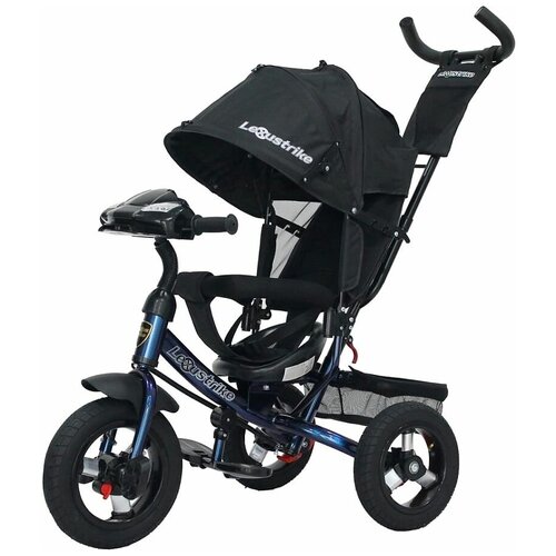 Детский трехколесный велосипед с ручкой LEXUS Trike 950M2-N1210AL-CHROME-22 хром (577)