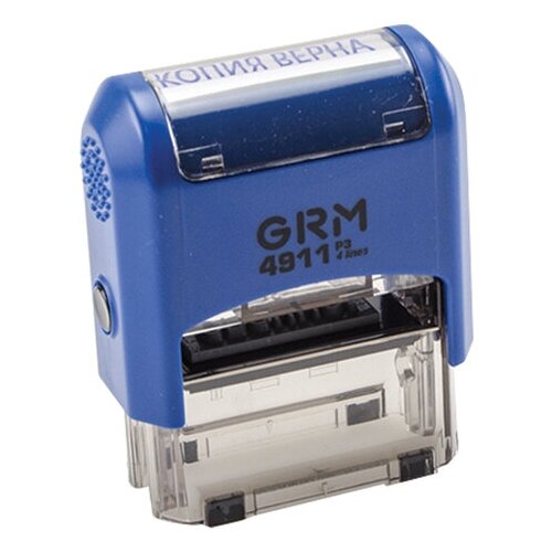 Штамп GRM 4911 Р3 прямоугольный КОПИЯ ВЕРНА, 38х14 мм штамп стандартный копия верна оттиск 38х14 мм синий grm 4911 р3 110491140