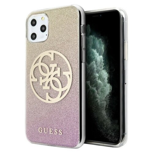 фото Чехол cg mobile guess 4g circle logo hard pc/tpu для iphone 11 pro, цвет розово-золотой градиент (guhcn58pcuglpgg)