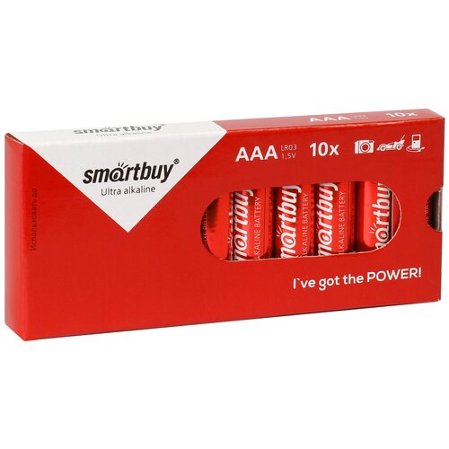 батарейка smartbuy aaa lr03 ultra alkaline в упаковке 40 шт Батарейка SmartBuy AAA LR03 Ultra Alkaline, в упаковке: 10 шт.